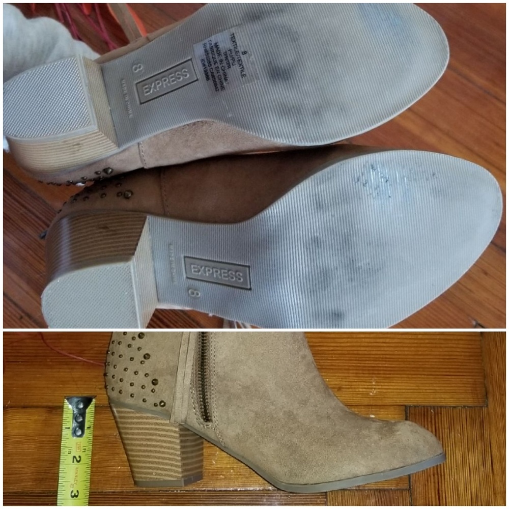 Express Ankle Booties Tan / Camel Color. Size 8 - image 8